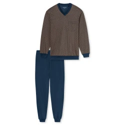Lange Pyjama Schiesser Heren | Donkerblauw