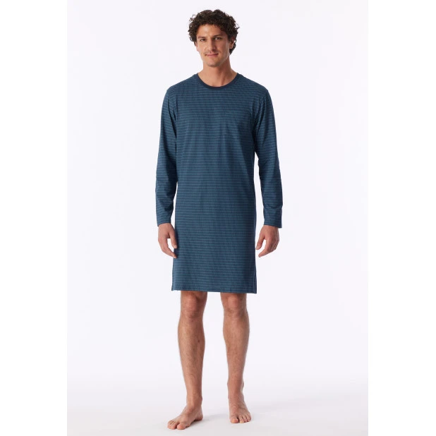 Schiesser Heren Nachthemd | Donkerblauw | www.pietkoopmans.nl