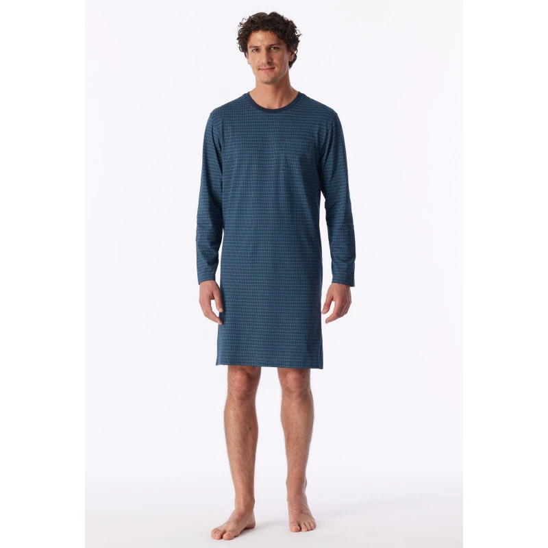 Schiesser Heren Nachthemd | Donkerblauw | www.pietkoopmans.nl