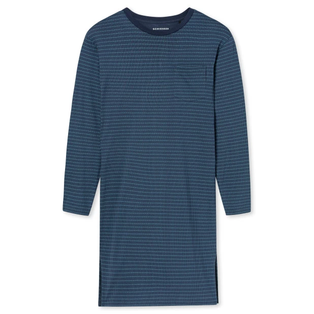 Schiesser Heren Nachthemd | Donkerblauw | www.pietkoopmans.nl