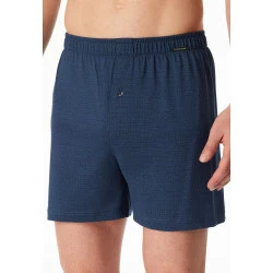Schiesser Heren Boxershort | Donkerblauw met Print