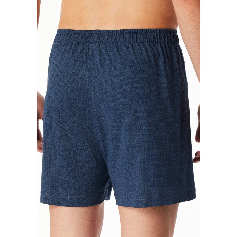 Schiesser Heren Boxershort | Donkerblauw met Print | www.pietkoopmans.nl