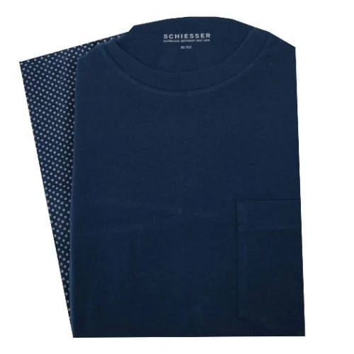 Lange Schiesser Pyjama Tricot | Marine Print
