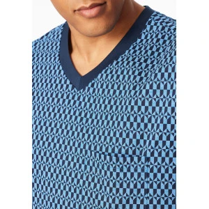 Schiesser Nachthemd Korte Mouw | Zomer Blauw Tinten