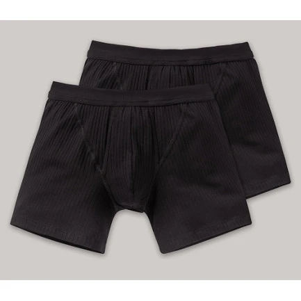 Schiesser Authentic Short | Zwart Duo Verpakking | www.pietkoopmans.nl