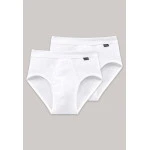 Schiesser Feinrib Slip Gulp Duo | Wit | www.pietkoopmans.nl