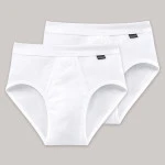Schiesser Feinrib Slip Gulp Duo | Wit | www.pietkoopmans.nl