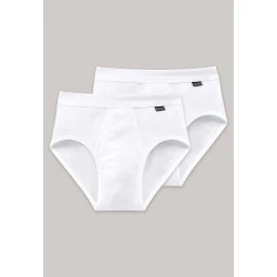 Schiesser Feinrib Slip Gulp Duo | Wit