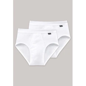 Schiesser Feinrib Slip Gulp Duo | Wit