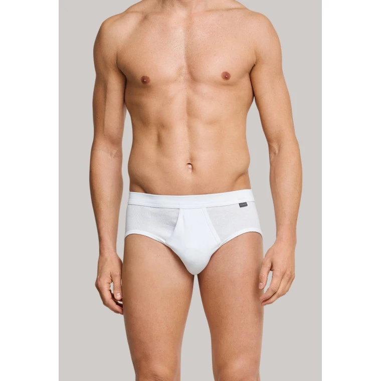 Schiesser Feinrib Slip Gulp Duo | Wit | www.pietkoopmans.nl