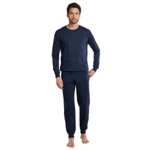 Schiesser Pyjama Tricot | Navy Print