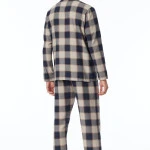 Schiesser Pyjama Flanel | Camel Ruit | www.pietkoopmans.nl