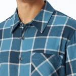 Schiesser Pyjama Flanel | Turquoise Ruit | www.pietkoopmans.nl