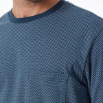 Schiesser Pyjama Ronde Hals| Blauw Grijs Print | www.pietkoopmans.nl