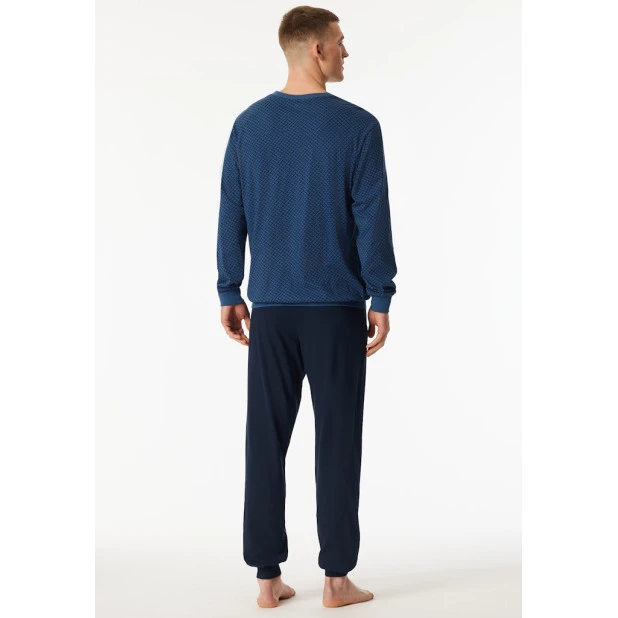 Schiesser Pyjama Tricot | Artic Blue Print | www.pietkoopmans.nl