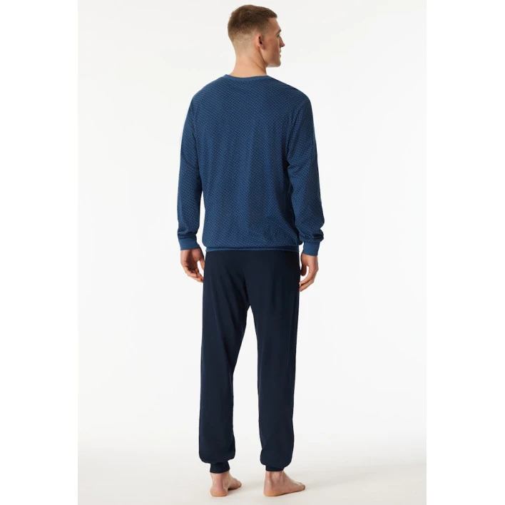 Schiesser Pyjama Tricot | Artic Blue Print | www.pietkoopmans.nl