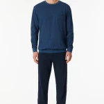 Schiesser Pyjama Tricot | Artic Blue Print | www.pietkoopmans.nl