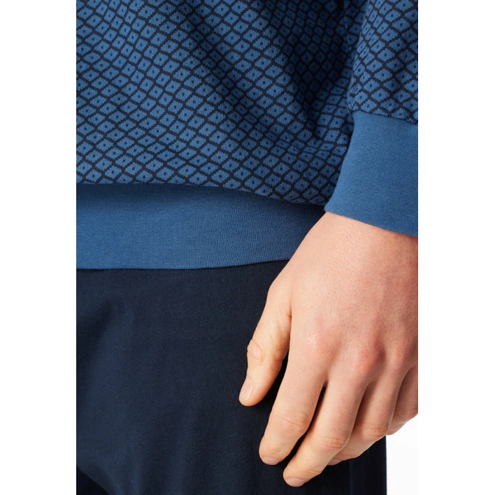Schiesser Pyjama Tricot | Artic Blue Print | www.pietkoopmans.nl