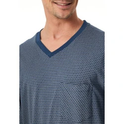 Lange Pyjama Schiesser Heren | Blauwe Print
