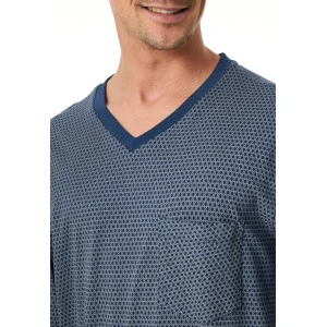 Lange Pyjama Schiesser Heren | Blauwe Print