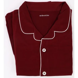 Seidensticker Pyjama Tricot Doorknoop | Burgundy