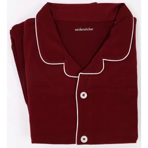 Seidensticker Pyjama Tricot Doorknoop | Burgundy