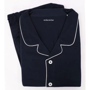 Seidensticker Pyjama Tricot Doorknoop | Marine