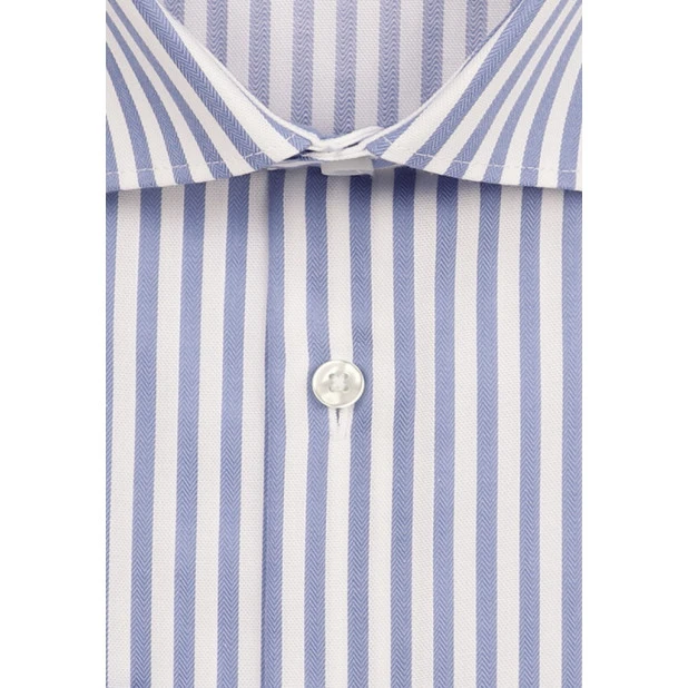 Seidensticker Basic Overhemd | Blauw Gestreept | www.pietkoopmans.nl
