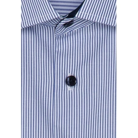 Seidensticker Basic Overhemd | Fijn Blauw Gestreept