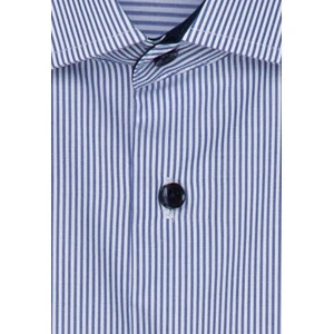 Seidensticker Basic Overhemd | Fijn Blauw Gestreept