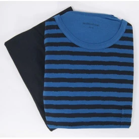 Seidensticker Pyjama Tricot | Blauw Met Strepen