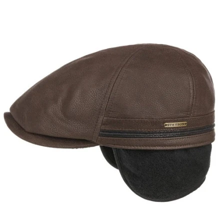 Stetson Flat Cap Oorkleppen | Donkerbruin | www.pietkoopmans.nl