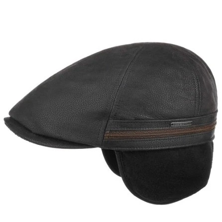Stetson Flat Cap Oorkleppen | Zwart