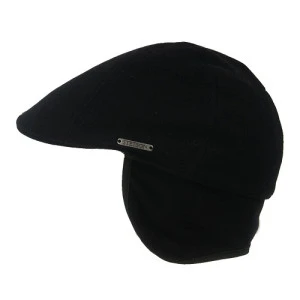 Stetson Flat Cap Texas Oorkleppen| Zwart