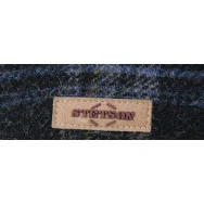 Stetson Texas Flatcap | Marine Zwart Geruit