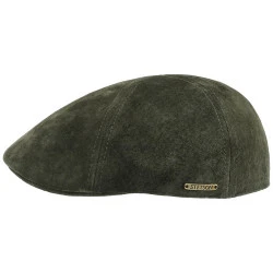 Stetson Flat Cap Texas Suede | Donker Olijf