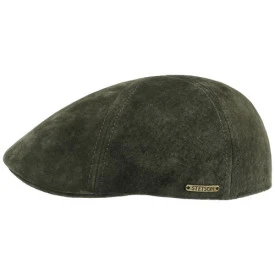 Stetson Flat Cap Texas Suede | Donker Olijf