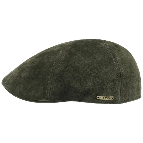 Stetson Flat Cap Texas Suede | Donker Olijf | www.pietkoopmans.nl 