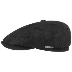 Stetson Brooklyn Cap | Zwart Leder