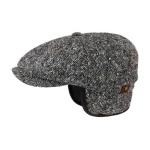 Stetson Newsboycap Oorkleppen | Grijs Gerstekorrel | www.pietkoopmans.nl