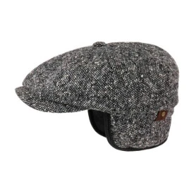 Stetson Newsboycap Oorkleppen | Grijs Gerstekorrel