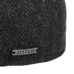 Stetson Texas Flatcap Visgraat | Antraciet