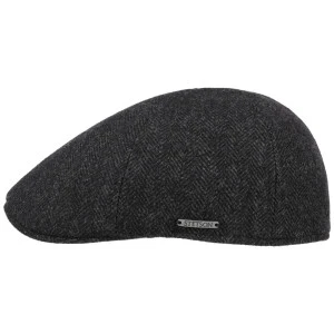 Stetson Texas Flatcap Visgraat | Antraciet