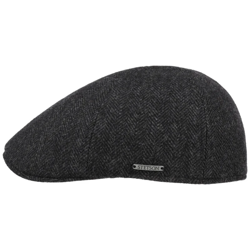 Stetson Texas Flatcap Visgraat | Antraciet | www.pietkoopmans.nl