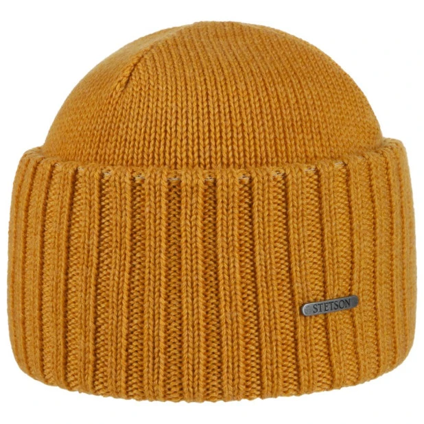 Stetson Beanie  Merino  Wol | Oker| www.pietkoopmans.nl