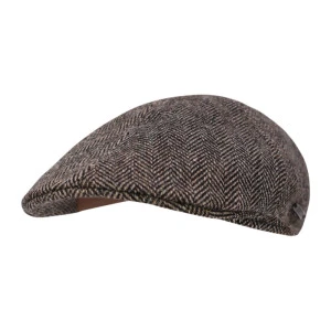 Stetson Flatcap Visgraat | Zwart Bruin