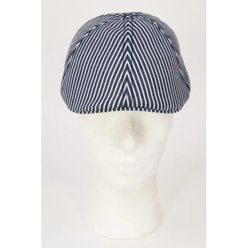 Hammaburg Flat Cap Texas | Marine Gestreept | www.pietkoopmans.nl