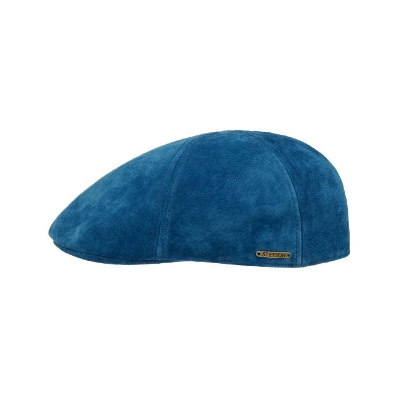 Stetson Flat Cap Texas Suede | Petrol | www.pietkoopmans.nl 