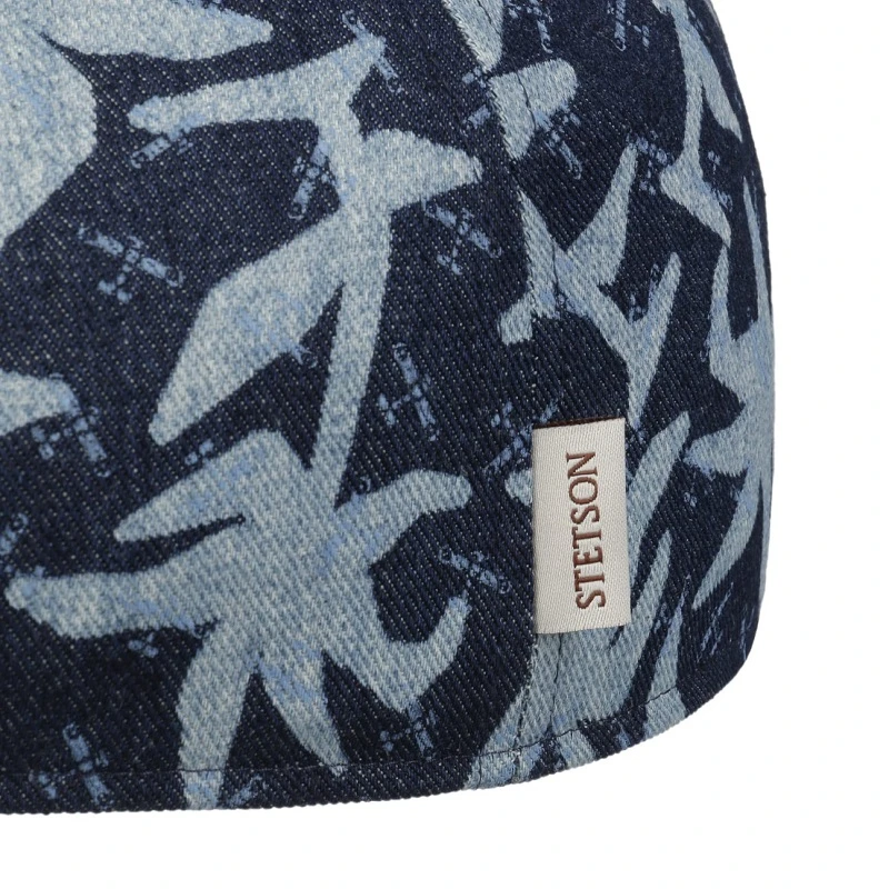 Stetson Flat Cap Texas | Blauw Print | www.pietkoopmans.nl