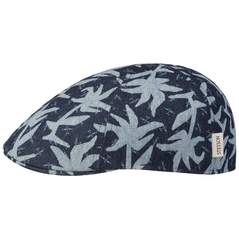 Stetson Flat Cap Texas | Blauw Print | www.pietkoopmans.nl